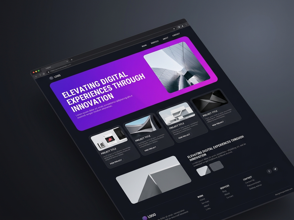 Vibreon portfolio website sample 1